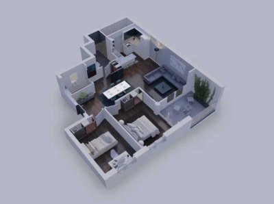 Exklusive 3-Zimmer-Wohnung mit großer Loggia