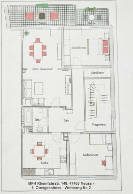 3 Zimmer+Balkon in Uedesheim /Rheinnähe