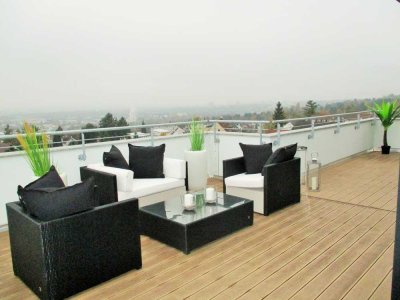 **Hier werden Wohnträume wahr! Super schöne Penthousewohnung mit Skyline-Blick**
