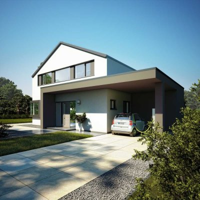 Baugrundstück mit Neubau - Einfamilienhaus in schöner Lage