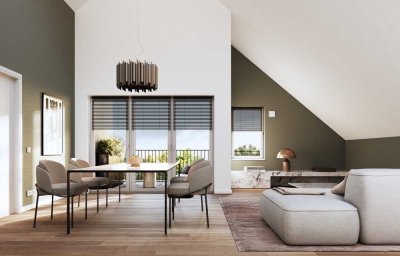 *Ein Zuhause zum Verlieben – Stilvolle 4,5-Zimmer-Dach-Maisonette mit Sonnenloggia zum Erstbezug*