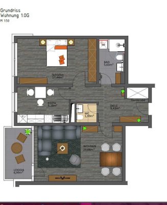 Moderne, ruhig gelegene 2,5-Zimmer-Wohnung mit Balkon in der südlichen Gartenstadt Dortmunds