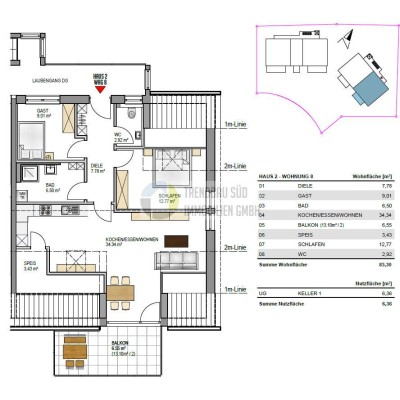 Nachhaltig Wohnen in Mietingen - Energieeffiziente Neubauwohnung KfW 40 + QNG
