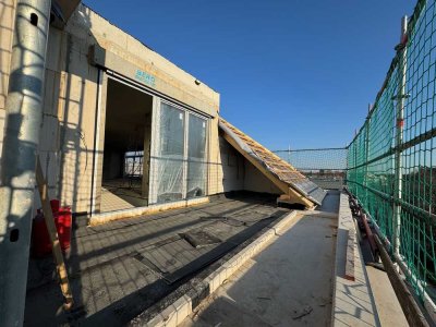 KFW55, exklusive Eigentumswohnung mit großer Dachterrasse, Fernwärme+Lüftungsanlage