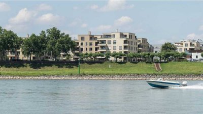 Wohnen im Penthouse-Stil mit Rheinblick– 2-Zimmer Wohnung – Einbauküche – 2 Terrassen – Düsseldorf