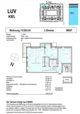 Moderne  3-Zimmer-Neubauwohung in der Stadt Süd-Ausrichtung Baufeld XIII