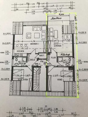 Helle 2-Zimmer DG-Wohnung in UN-Mühlhausen