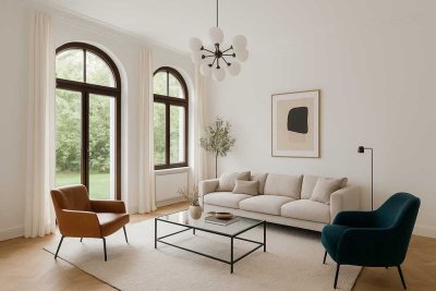 Stilvoll leben, frei entfalten: Gartenwohnung für Familien im sanierten Altbau