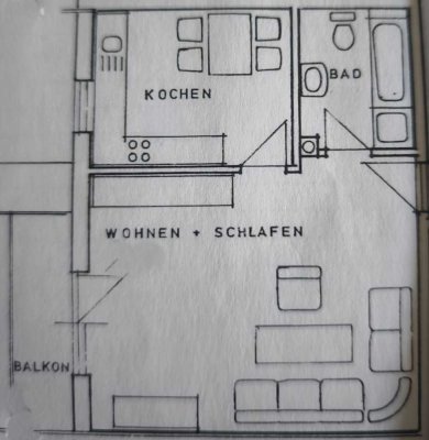 Exklusive, gepflegte 1,5-Raum-DG-Wohnung mit gehobener Innenausstattung mit EBK in Landshut