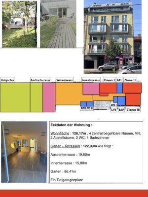 Herzwohnung mit Garten, Terrasse &amp; inkl. Tiefgaragenplatz,