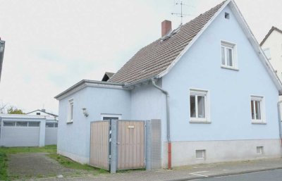 Schnuckeliges Haus mit schönem Gartengrundstück, Ortsrandlage von Hähnlein, provisionsfrei f. Käufer