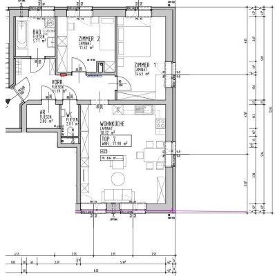 Großharras | Geförderte 3-Zimmer-Mietwohnung | Top 7 | 1. OG