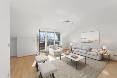 Von Privat: Liebhaberobjekt, sonnige 3-Zi.-DG Whg mit Loggia und Garage