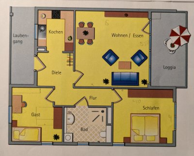 3 Zimmer Wohnung  in Seniorenwohnanlage zu vermieten