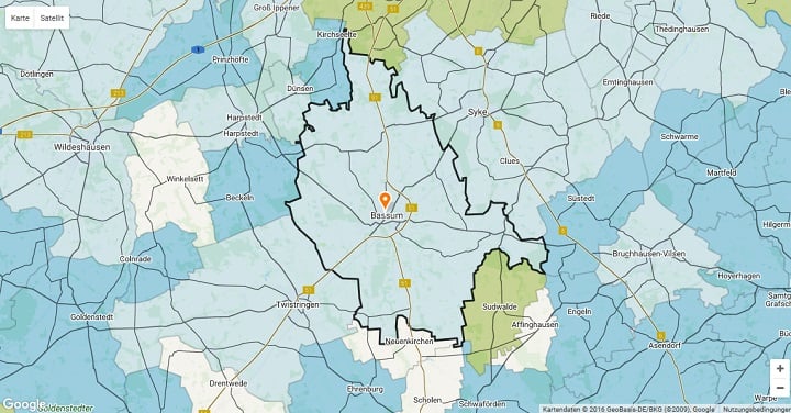 Mietspiegel Bassum 2025
