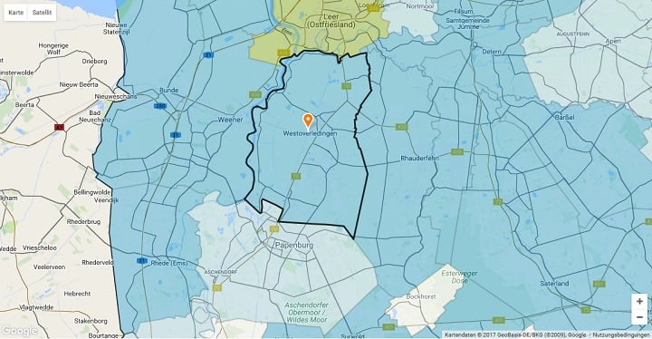 Mietspiegel Westoverledingen 2025
