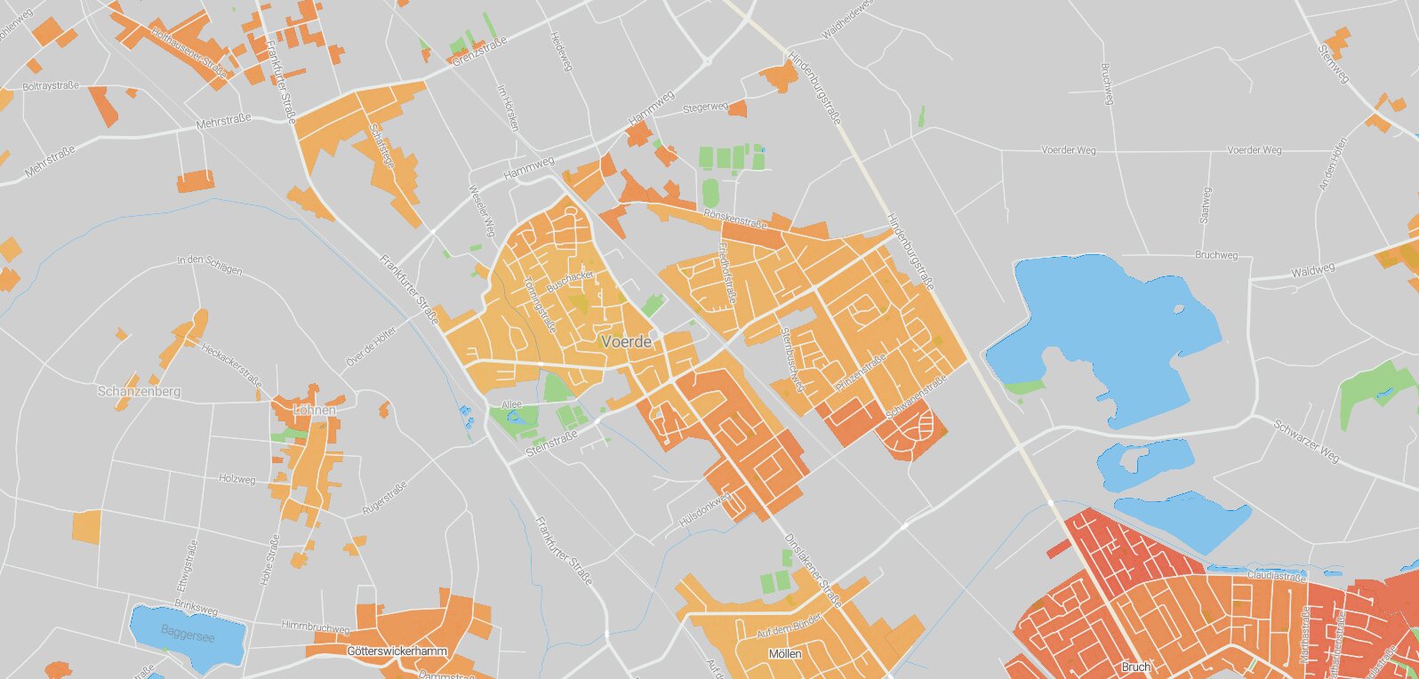 Mietspiegel Voerde (Niederrhein) 2025